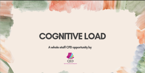 A whole staff CPD opportunity on Cognitive Load Theory